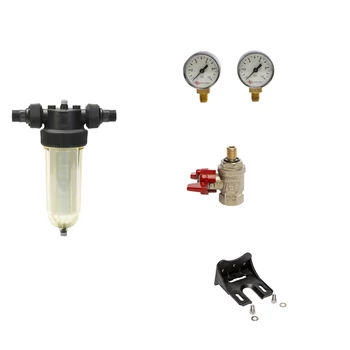 Cintropur NW 25 vízszűrő nyomásmérő órával, leeresztő csappal és falikonzollal. 