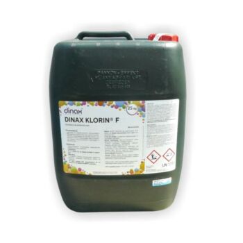 Klorin F, 150 g/l szabad aktív klór tartalmú (nátrium-hipoklorit alapú) klóros uszodavíz-fertőtlenítő szer (folyadék) 25 kg