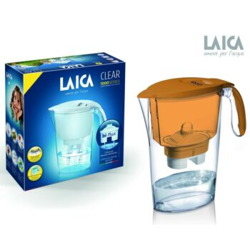 LAICA Clear Line narancssárga vízszűrő kancsó 1 db bi-flux univerzális szűrőbetéttel